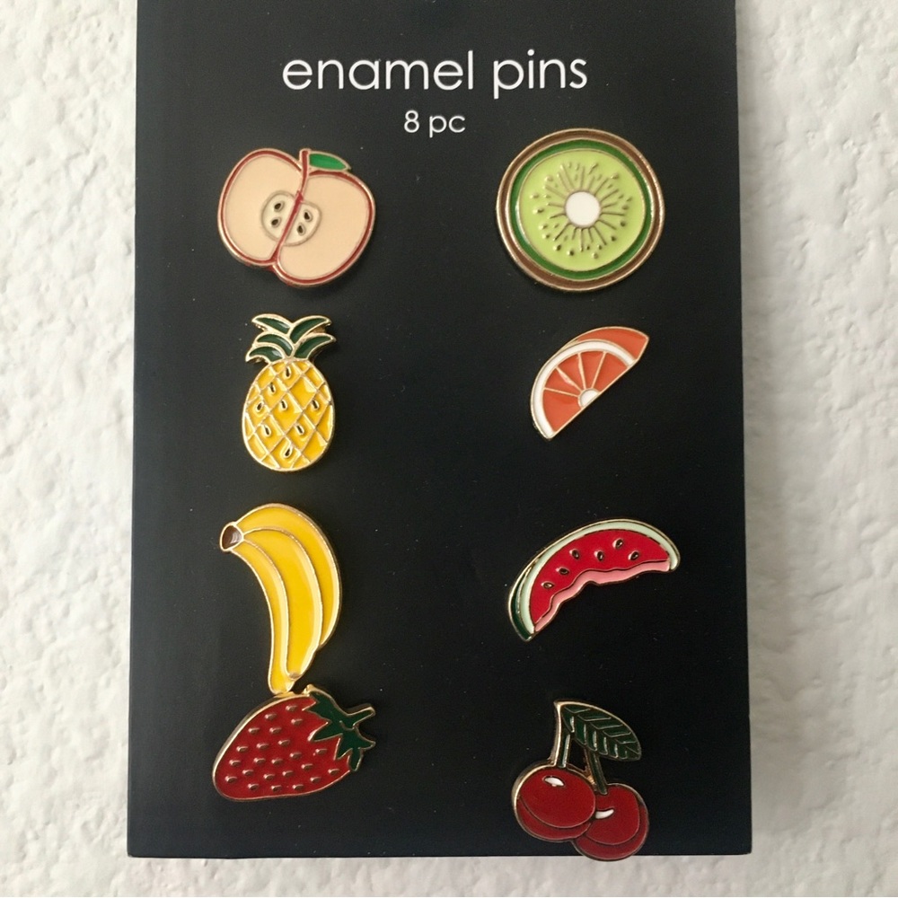 Fruit Enamel Pin Set 8pc. Set